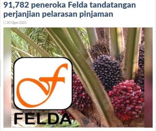 91782 peneroka Felda tandatangan perjanjian pelarasan pinjaman