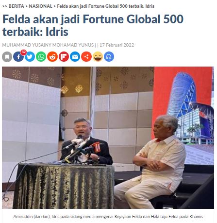 Peneroka FELDA raih RM12000 sebulan harga sawit tinggi BH